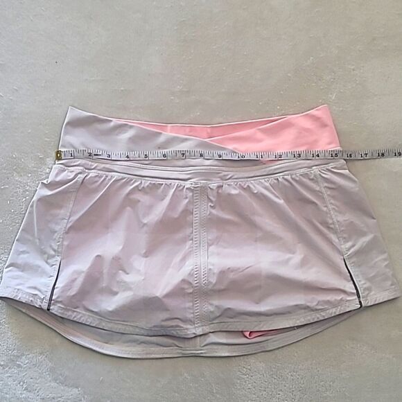 Lululemon Size 6 Gray Pink Run Speed Skort Built In Shorts Active Athleisure - Picture 8 of 16